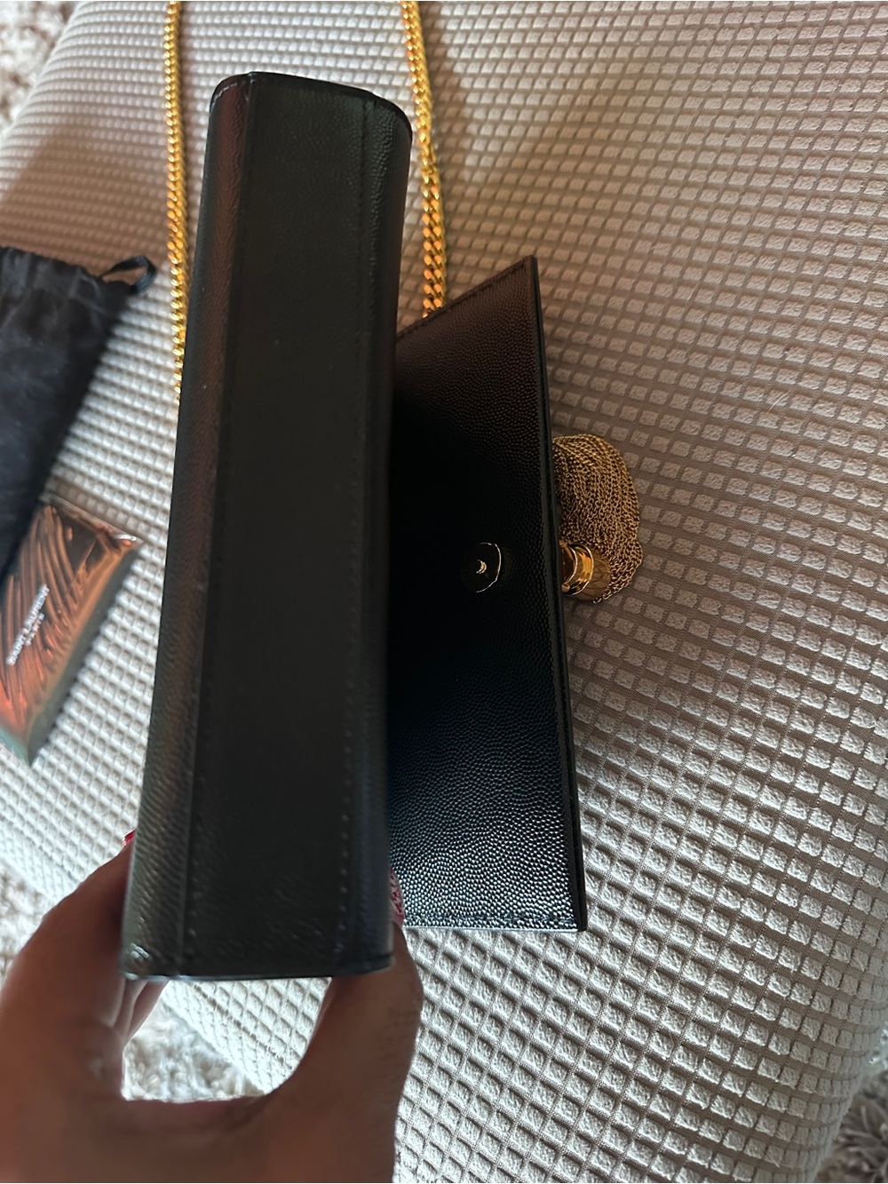 YSL Black Leather Monogram Chain Tassel Shoulder Bag-Never Used!!! - Picture 3 of 7